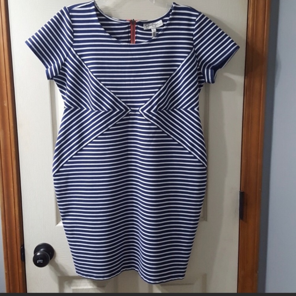 Jessica Simpson striped maternity dress.